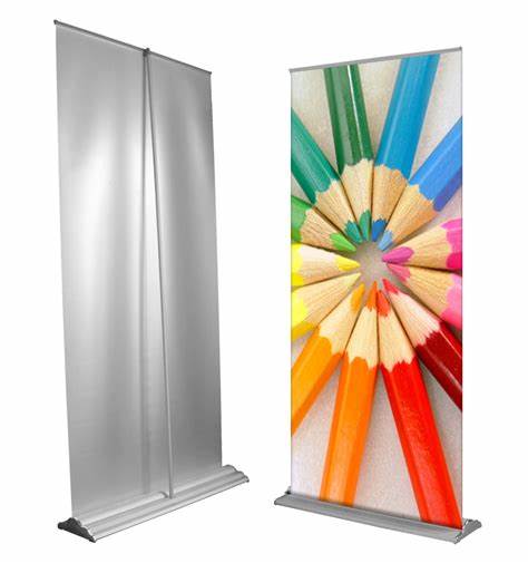 Gray Back Roll up Banner